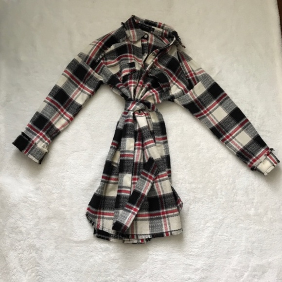 zara red plaid jacket
